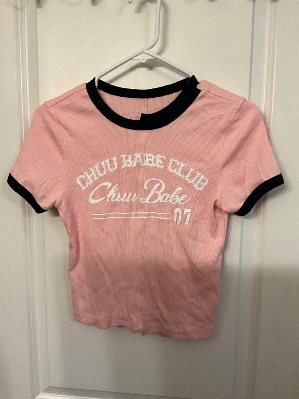 Chuu babe club pink crop t shirt size xs